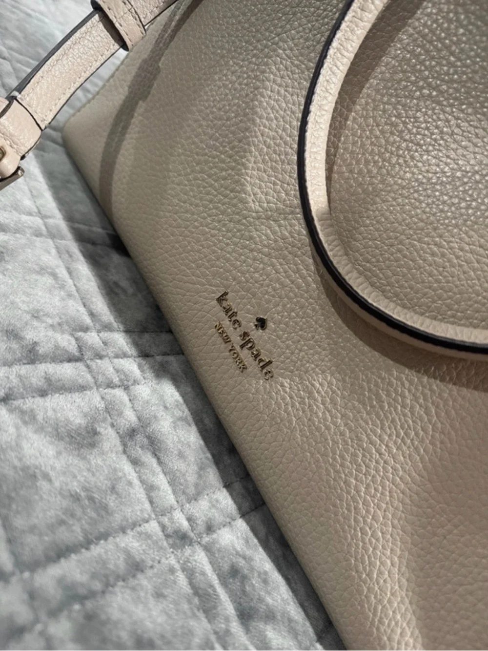 kate spade Pebbled Leather Satchel with Gold Hardware
